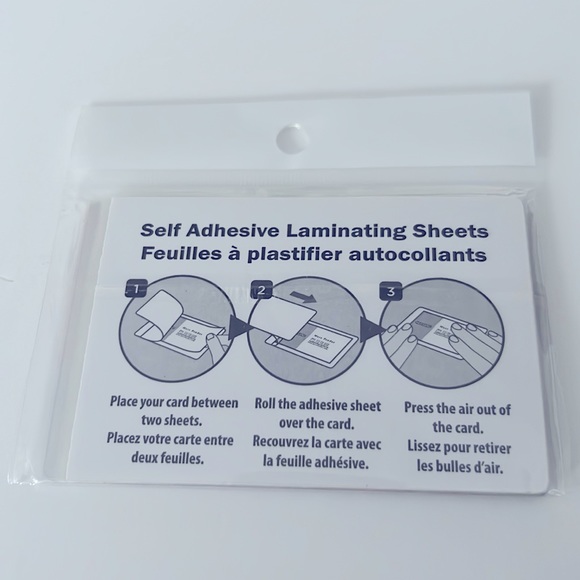 8 pcs Self Adhesive Laminating Pouches (2.6"x3.9" inches) - Picture 2 of 4